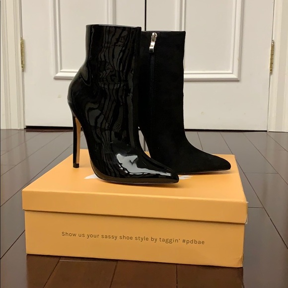 Public Desire Heeled Black Boots 🖤 - Picture 1 of 5